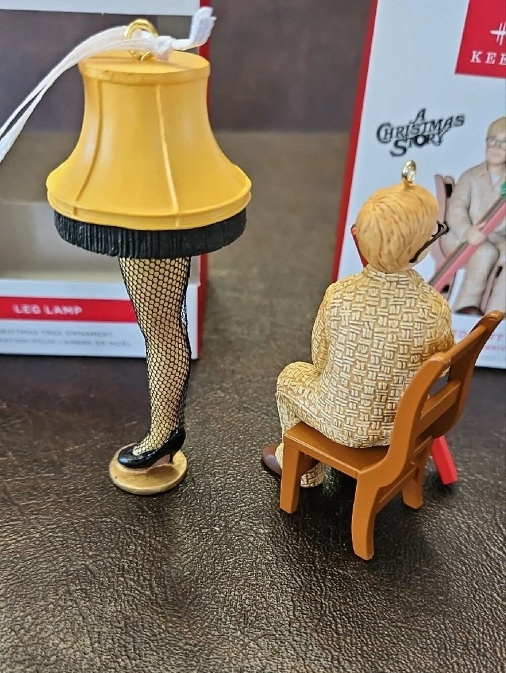 Hallmark A Christmas Story Ralphie 40th Anniversary and leg Lamp ornament